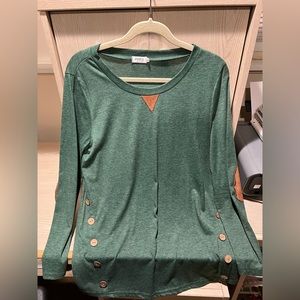 OURS Green Long Sleeve Top